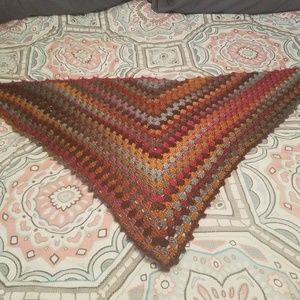 Homemade crochet shawl